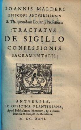 Tractatus De Sigillo Confessionis Sacramentalis