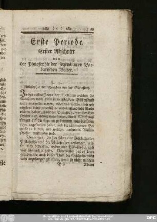 Erste Periode.