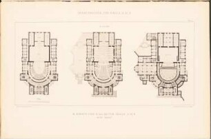 Sammelmappe hervorragender Konkurrenzentwürfe, Stadttheater für Halle/Saale, H. 9, Berlin 1885: Projekt II, Grundrisse