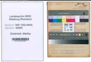 Entnazifizierung Martha Schernich , geb. 08.09.1908 (Stenotyp.)