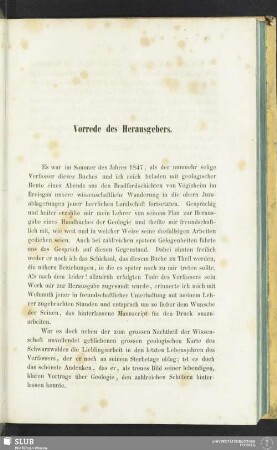Vorrede des Herausgebers