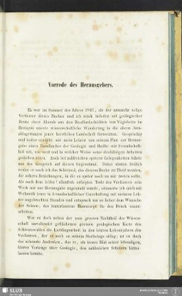 Vorrede des Herausgebers