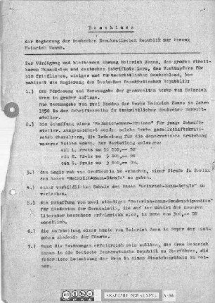 Heinrich-Mann-Preis: allgemeine Unterlagen 1950-1969