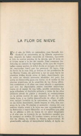 La flor de nieve
