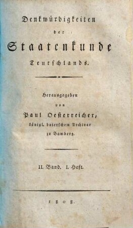 Denkwuerdigkeiten der Staatenkunde Teutschlands, 2,1