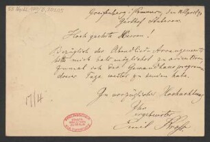Brief an B. Schott's Söhne : 12.04.1890