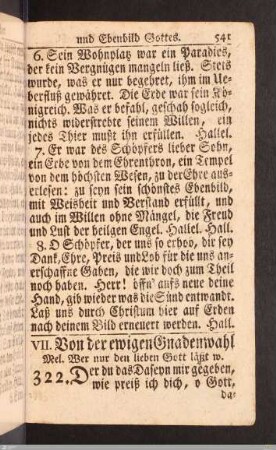 Von der ewigen Gnadenwahl.
