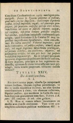 Titulus XXIV. De donationibus.