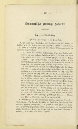Grammatischer Anhang: Satzlehre