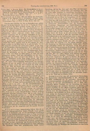 305-307 [Rezension] Die Abendmahlslehre in den reformatorischen Bekenntnisschriften