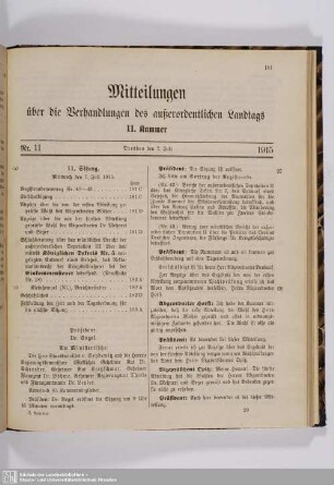 11. Sitzung (07.07.1915)