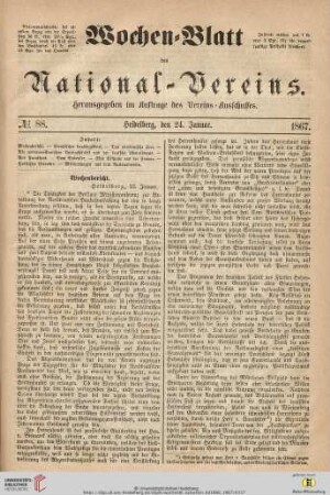 Wochen-Blatt des National-Vereins