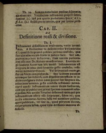 Cap. II. De Definitione reali & divisione.