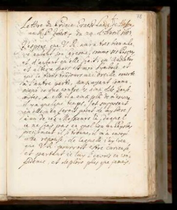 L. Lettre au P. Jobert du 24. Avril 1683.