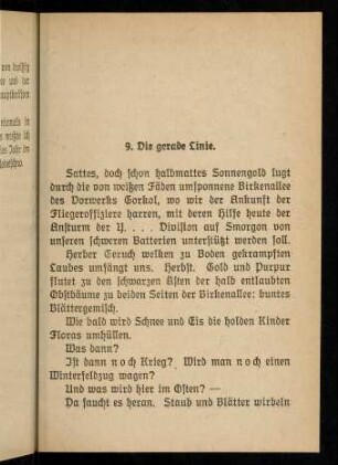 117-120, 9. Die gerade Linie
