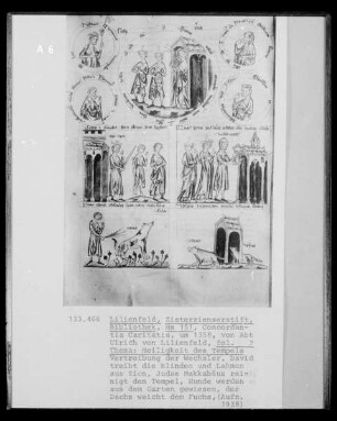 Concordantia Caritatis, Hs 151: Die Vertreibung der Geldwechsler aus dem Tempel