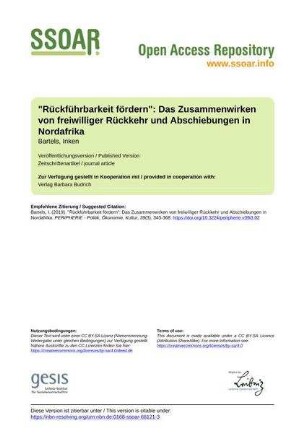 "Rückführbarkeit fördern": Das Zusammenwirken von freiwilliger Rückkehr und Abschiebungen in Nordafrika