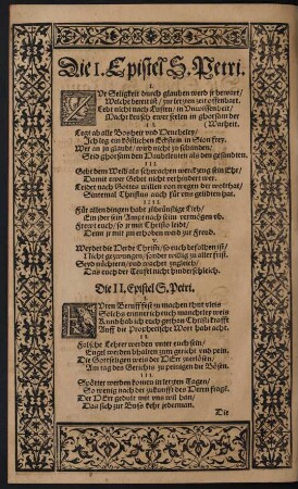 Die II. Epistel S. Petri.