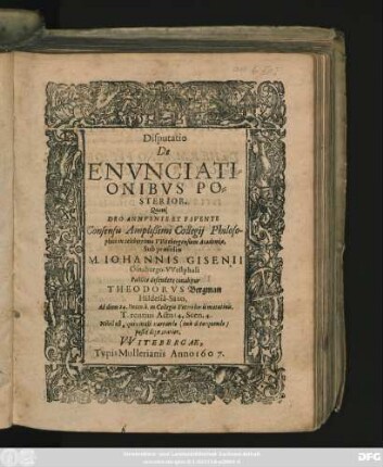 2: Disputatio De Enunciationibus ...