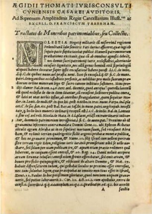 Tractatus de muneribus patrimonialibus seu collectis