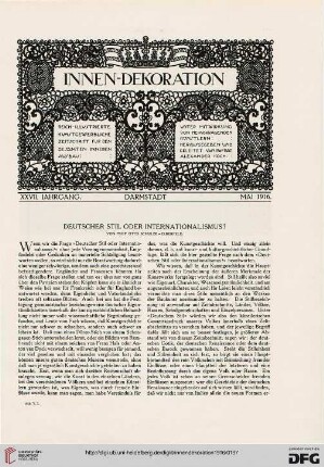 27: Deutscher Stil oder Internationalismus