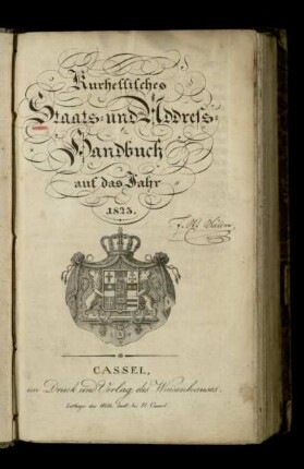 1823: Kurhessisches Staats- und Address-Handbuch : auf das Jahr ...