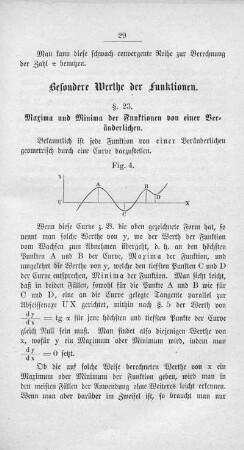 Besondere Werthe der Funktionen.