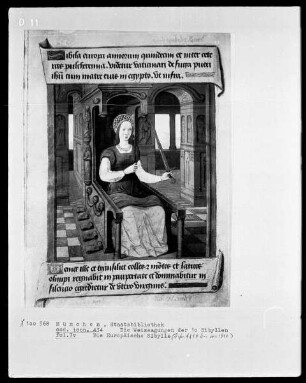 Die Weissagungen der elf(?) Sibyllen in ihren Beziehungen zur Bibel — Die europäische Sibylle, Folio 7verso