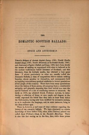 Edinburgh papers. 4, The romantic scottish ballads