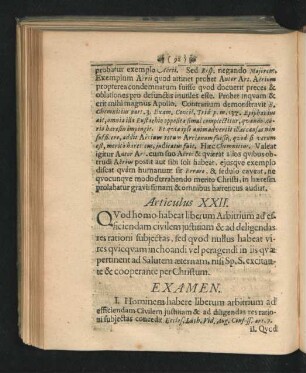 Articulus XXII.