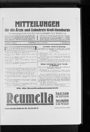 Biolog. Abteilung des Aerztl. Vereins zu Hamburg.