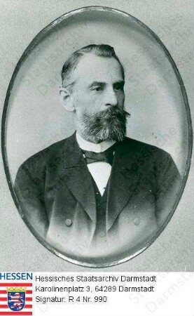 Beilstein, Friedrich, Prof. (1838-1906) / Porträt in medaillon, linksblickend, Brustbild