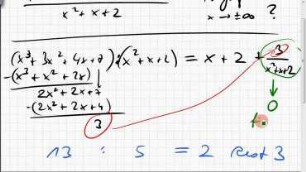 13B.5 rationale Funktion; Asymptote; Polynomdivision; Asymptotenpolynom