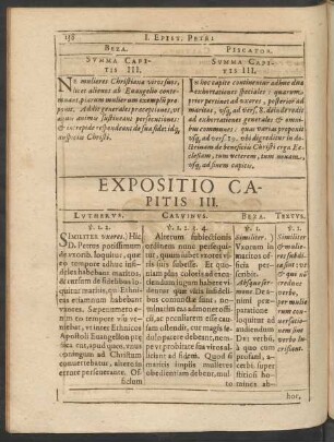 Expositio Capitis III. [Ende fehlt]
