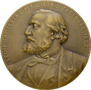 Medaille auf Leon Gambetta