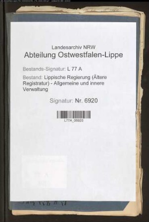 Anstellung des Grenz- (Steuer)aufsehers Reese