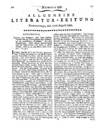 Auswahl der besten zerstreuten prosaischen Aufsäze der Deutschen. Bd. 8. Leipzig: Weygand 1786