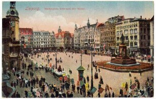 Leipzig. Marktplatz während der Messe.