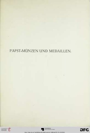 Papst-Münzen und Medaillen (Nr. 285-292)