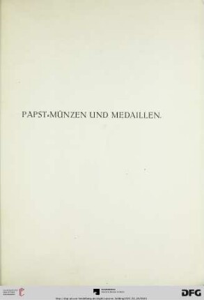 Papst-Münzen und Medaillen (Nr. 285-292)
