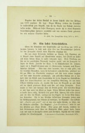 68. Ein keckes Reiterstücklein