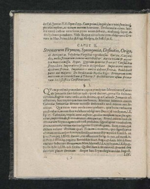 Caput II. Strenarum Etymon, Synonymia, Definitio, Origo, ac Antiquitas.