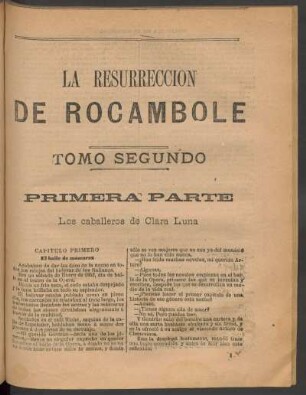 Capítulo primero - El baile de máscaras