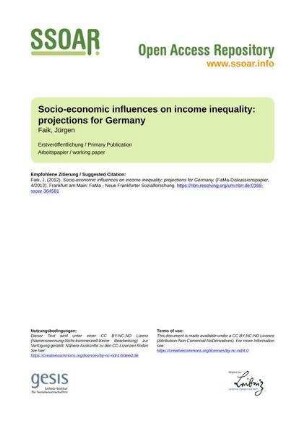 Socio-economic influences on income inequality: projections for Germany