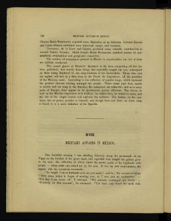 XVII. Military affairs in Mexico.