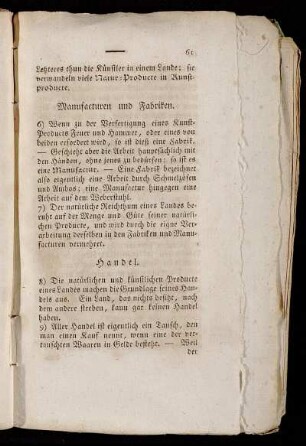 Manufacturen und Fabriken.