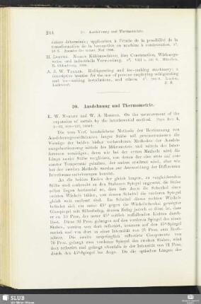 20. Ausdehnung und Thermometrie