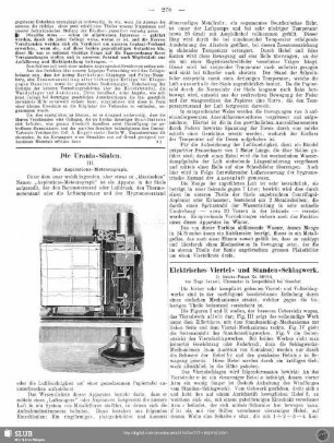 Elektrisches viertel- und Stunden-Schlagwerk : von Hugo Israel, Uhrmacher in Leopoldshall bei Stassfurt