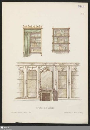 Etagère, Bücheretagère und Bücherschrank