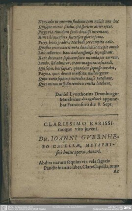Clarissimo Rarissimoque viro-juveni